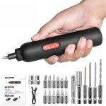 Tournevis �lectrique sans fil rechargeable 3, 6v, moteur puissant 230 tr / min, charge usb - c, 20 embouts ...