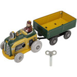 Tracteur � remonter en m�tal vintage, jouet m�canique � remonter pour enfants, jouet ancien en fer - ...