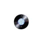 Trajectoire - encastr� mural led 26w rond � 82mm acier bross� diffuseur verre lumi�re blanc froid avec ...