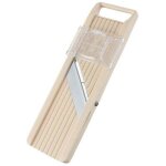 Trancheuse � mandoline japonaise avec trois lames interchangeables en acier inoxydable, ivoire, coupe ...
