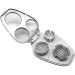 Trancheuse � oeufs 3 en 1 trancheuse � oeufs manuelle en acier inoxydable trancheuse � oeufs