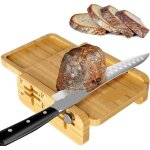 Trancheuse � pain pour pain maison, la premi�re trancheuse � pain horizontale en bois au monde avec plateau ...