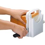 Trancheuse � pain pliante r�glable, 5 options d'�paisseur de tranche (blanc cass�)