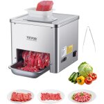 Trancheuse a viande commerciale, 550 w, machine a decouper la viande, 159 kg / h, acier inoxydable, epaisseur ...