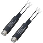 Transformateur assorti, paquet de 2 adaptateurs de convertisseur nickel�s 75 ohm � 300 ohm uhf / vhf ...