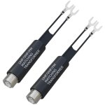 Transformateur assorti, paquet de 2 adaptateurs de convertisseur nickels 75 ohm  300 ohm uhf / vhf ...