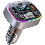 Transmetteur fm blue tooth - voiture r�tro�clair� par led color� lecteur musique sans fil, prend en charge ...