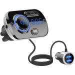 Transmetteur fm bluetooth 5. 0 adaptateur bluetooth voiture kit metteur fm voiture chargeur avec ports ...