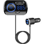 Transmetteur fm bluetooth 5. 0 adaptateur bluetooth voiture kit �metteur fm voiture chargeur avec ports ...