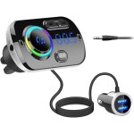 Transmetteur fm bluetooth pour autoradio, adaptateur bluetooth 5. 0 pour autoradio r�cepteur avec chargeur ...