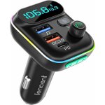 Transmetteur fm bluetooth voiture, allume cigare bluetooth 5. 0 metteur radio, chargeur rapide de voiture ...