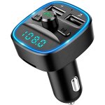Transmetteur fm bluetooth pour voiture, lecteur mp3 5. 0, rcepteur, double chargeur usb, disque u, carte ...