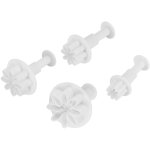 Lot de 4 moules de dcoration de gteaux  motif floral pour fondant, ustensiles de ptisserie diy