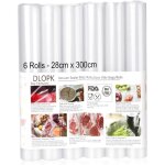 Treetalk - sacs sous vide pack de 6 packs 28cm x 300cm compatible avec n'importea quelle scelleuse sous ...