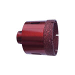 Tr�pan diamant� � sec avec brasage sous vide - d. 60 mm - dimensions (76 x 60 x 15 mm) - �paisseur 15 ...