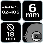 Molette de coupe pour cutter 02 - 402, 02 - 403, 02 - 429, 6 pièces. Molette de coupe pour cutter 02 - 402, 02 - 403, 02 - 429, 6 pièces.