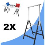 Trteaux 2x chevalet d'chafaudage, hauteur rglable 80 - 130 cm
