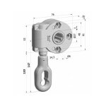 Treuil 1 / 11 avec entr�e anneau �10mm ? sortie carr� 13mm femelle ? longueur 120mm pour levage charges ...