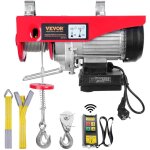 Vevor treuil a cable electrique 800 kg palan electrique avec telecommande sans fil 1450 w treuil - palan ...