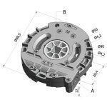 Treuil dbrayable 5. 3 : 1 6 pans 7mm sortie carr 10 - afc ? cherubini 73307004ach04