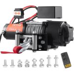 Vevor treuil electrique 12 v 4500 lb 2041 kg? avec telecommande sans fil treuil a cable en acier etancheite ...