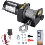 Treuil �lectrique 12v 2000lbs capacit� de charge t�l�commande treuil haute efficacit� pour atv utv voiture ...