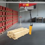 Treuil �lectrique 220 v 1300 w 800 kg double corde 5 m / min moteur en cuivre palan � bouteille 12 m ...