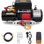 Treuil �lectrique traction jusqu'� 6000 lb / 2722 kg 12v , treuil de corde synth�tique sans fil t�l�command�, ...