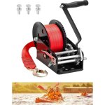 Treuils manuel avec 10m de sangle 1600kg / 3500ls, treuil avec frein pour atelier / garage / remorque, ...