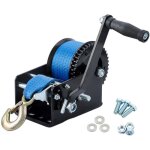 Treuil manuel, ouylaf, treuil � main 3000lbs (1365kg) avec 10m bleu polyester cordon treuil, treuil � ...