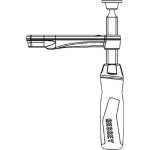 Trier coulissant cpl. avec poign�e 2k pour serre - joint � vis tout acier gz40 - gz125 (saillie 120 mm) ...