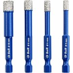 Trimec - forets mches diamant pour carrelage cramique grs crame tuiles verre pierre. coffret 4 mches ...