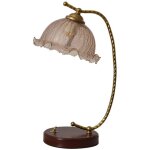 Trimec - lampe de table vintage, abat - jour en verre, lampe de bureau pour chambre � coucher, bureau, ...