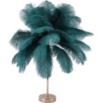 Trimec - plume d'autruche lampe de table lampe de chevet lumi�re luxe et veilleuse �clairage de table ...