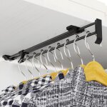 Tringle penderie escamotable, extractible porte pantalon coulissant, longueur 300 mm tringle coulissante ...