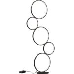 Trio - lampadaire led 36w, 4700lm, 3000k, h115 cm, variateur, ip20, noir mat rondo