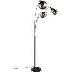 Trio leuchten - lampadaire 3xe14 max 10w h200 cm verre chrome noir mat ip20 - trio - lumina 75606621 ...