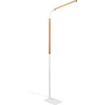 Trio leuchten - lampadaire led 11w 1400lm 3000k bois naturel flexible dimmable - trio - norris 81197379 ...