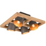 Trio - plafonnier 4xe14 max 25w nickel antique 39 x 198 cm bell 50274173 50274173 50274173 50274173 50274173 ...