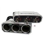 Triple prise allume - cigare avec interrupteurs