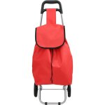 Trolley de shopping rouge 35 x 28 x 92 cm tissu oxford vidaxl