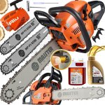 Tron�onneuse � cha�ne thermique 5, 7 cv aluminium easy start double barre 45 cm