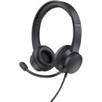 Trust hs - 201 casque avec fil arceau bureau / centre d'appels usb type - a noir