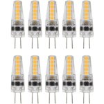 Trywise 10pcs ampoules led g4, 2w 3000k ac 12 - 24v ampoules � intensit� variable pour lustre plafonnier ...