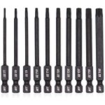 Trywise jeu d'embouts torx pour tournevis, perceuses et cls chocs, rsistant la temprature, traitement ...