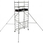 Tubesca comabi - echafaudage roulant alu - 1 plateau - hauteur de travail max 4. 60m - sols plats et ...
