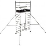Tubesca - comabi - �chafaudage roulant aluminium runner ? passage de porte ? longueur 1, 56 m ? hauteur ...