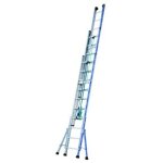 Tubesca - comabi - �chelle coulissante � corde 3 plans ? aluminium hr ? longueur 7 � 16 m - longueur ...