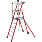 Tubesca comabi - plate - forme isolante unique sherpa fibre � 5 marches garde - corps rigide