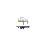 Tubesca comabi ? remorque voiture double essieu timon articul� ? conteneur 160 m� ? ch�ssis galvanis� ...